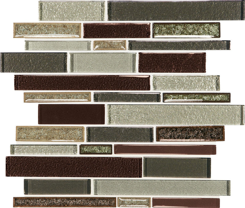 Daltile Crystal Shores Linear 12" x 14"-Glass Mosaic-Daltile-Hazel Harbor-12" x 14"-State Tile