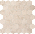Daltile Limestone 2" HEX 12" x 13"-Limestone Mosaic-Daltile-Adour Creme-12" x 13"-State Tile
