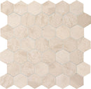 Daltile Limestone 2" HEX 12" x 13"-Limestone Mosaic-Daltile-Adour Creme-12" x 13"-State Tile