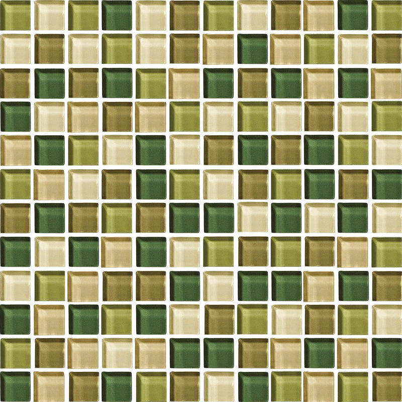 Daltile Color Wave 1 x 1 12" x 12"-Glass Mosaic-Daltile-Rain Forest-12" x 12"-State Tile