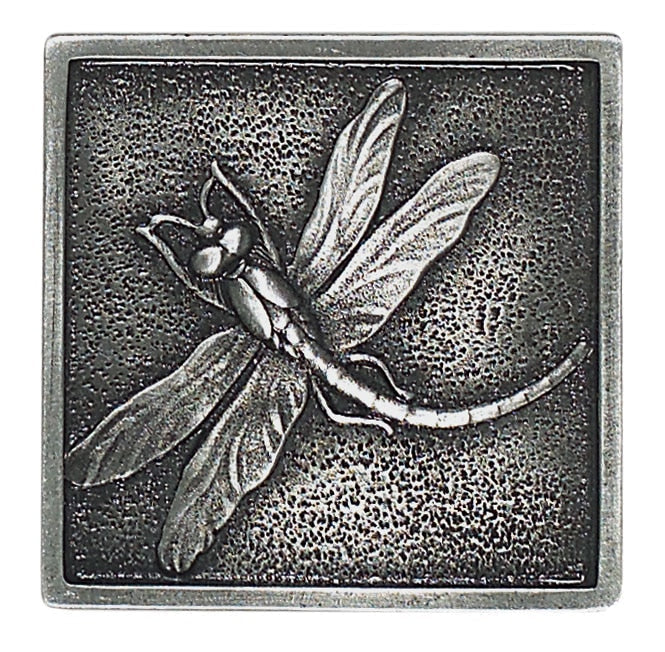 Daltile Massalia Dot Dragon Fly 2" x 2"-Metal Tile-Daltile-Pewter-2" x 2"-State Tile