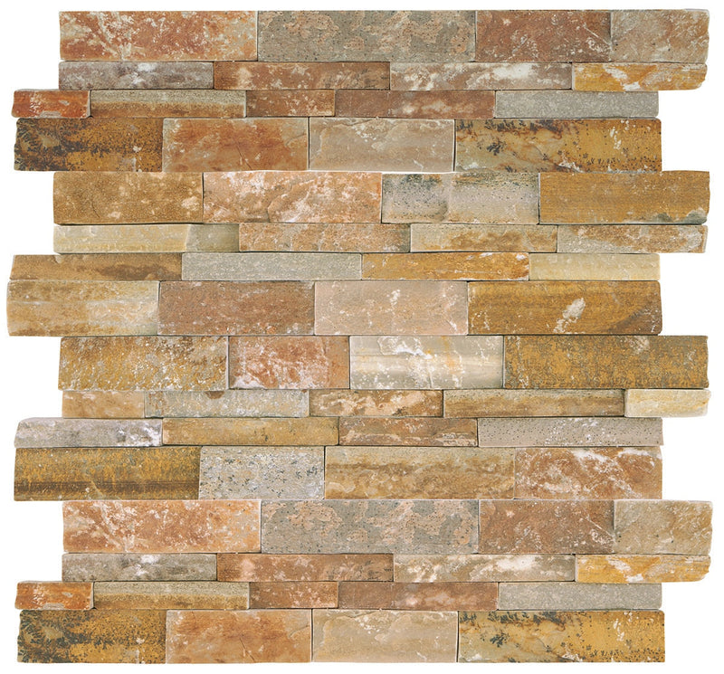 American Olean Stacked Stone 6" x 24"-Natural Stone Tile-American Olean-Shanghai Rust-6" x 24"-State Tile