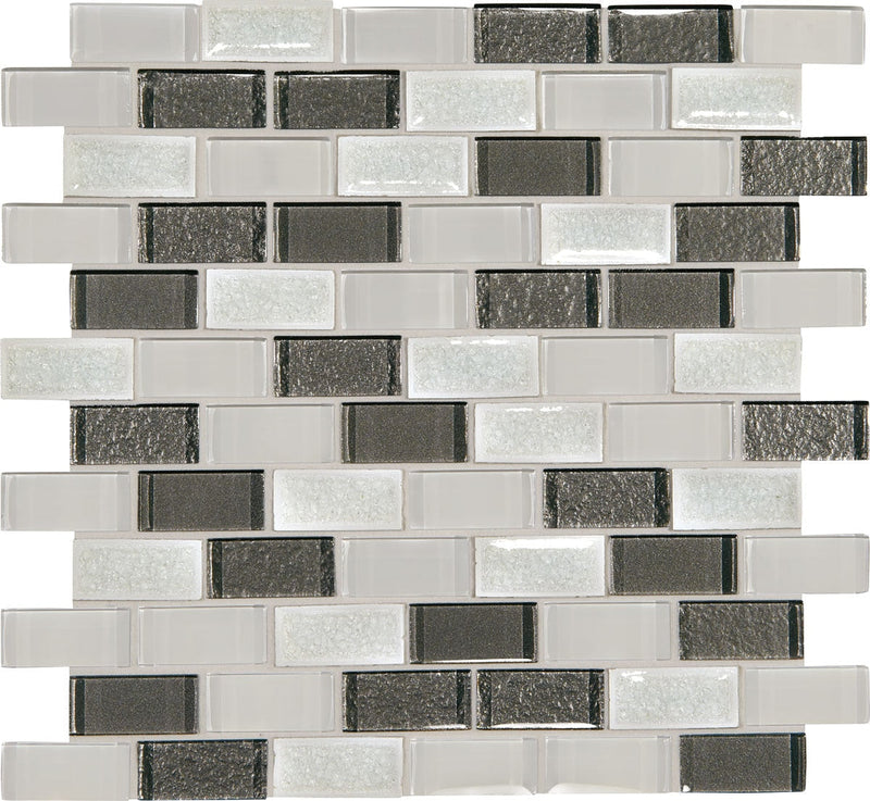 Daltile Crystal Shores 1 x 2 12" x 13"-Glass Mosaic-Daltile-Diamond Delta-12" x 13"-State Tile