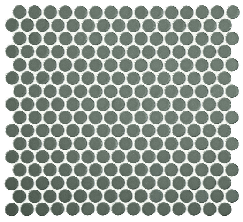 Daltile Retro Rounds 12" x 12"-Porcelain Mosaic-Daltile-Engine Gray-12" x 12"-State Tile