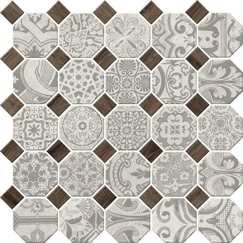Daltile Rhetoric 12" x 12"-Porcelain Mosaic-Daltile-Aristotle White Mix-12" x 12"-State Tile
