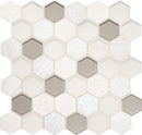 Daltile Idyllic Blends HEX 11" x 11"-Stone & Glass Mosaic-Daltile-Tranquil Snow-11" x 11"-State Tile