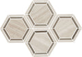 Daltile Limestone 6" HEX 12" x 12"-Limestone Mosaic-Daltile-Chenille White-12" x 12"-State Tile