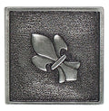 Daltile Massalia Dot Fleur De Lis 2" x 2"-Metal Tile-Daltile-Pewter-2" x 2"-State Tile