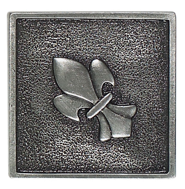 Daltile Massalia Dot Fleur De Lis 2" x 2"-Metal Tile-Daltile-Pewter-2" x 2"-State Tile