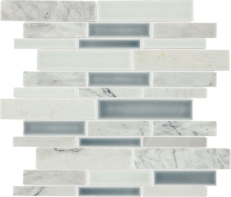 Daltile Raine 11.25" x 11.75"-Marble Mosaic-Daltile-Cirrus Storm Blend-11.25" x 11.75"-State Tile