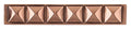 Daltile Massalia Deco Pinnacle 1" x 6"-Metal Strip-Daltile-Copper-1" x 6"-State Tile