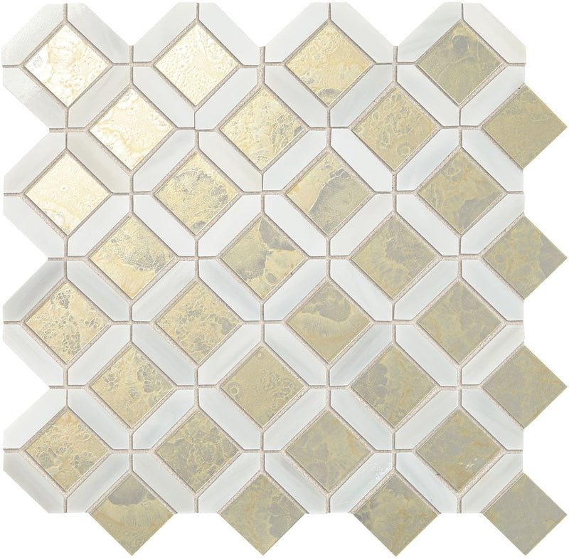 Marazzi Coastal Effects 13" x 13"-Glass Mosaic-Marazzi-Pearl-13" x 13"-State Tile