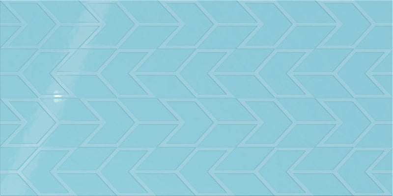 Daltile Showscape Chevron Pattern 12" x 24"-Ceramic Tile-Daltile-Crisp Blue-12" x 24"-State Tile