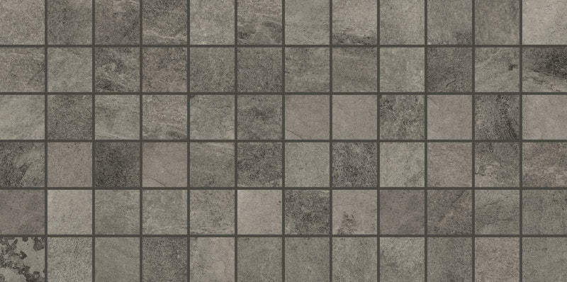Daltile Slate Attache 2 x 2 12" x 24"-Porcelain Mosaic-Daltile-Meta Dark Gray Mosaic-12" x 24"-State Tile