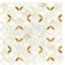 Daltile Lavaliere 12" x 12"-Natural Stone Mosaic-Daltile-Calacatta Gold Brass-12" x 12"-State Tile