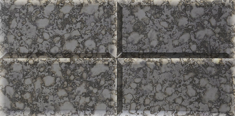 Daltile Lavaliere 3" x 6"-Glass Mosaic-Daltile-Black Antique Mirror-3" x 6"-State Tile