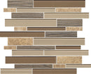 Daltile Idyllic Blends Linear 12" x 14"-Stone & Glass Mosaic-Daltile-Sylvan Sunset-12" x 14"-State Tile