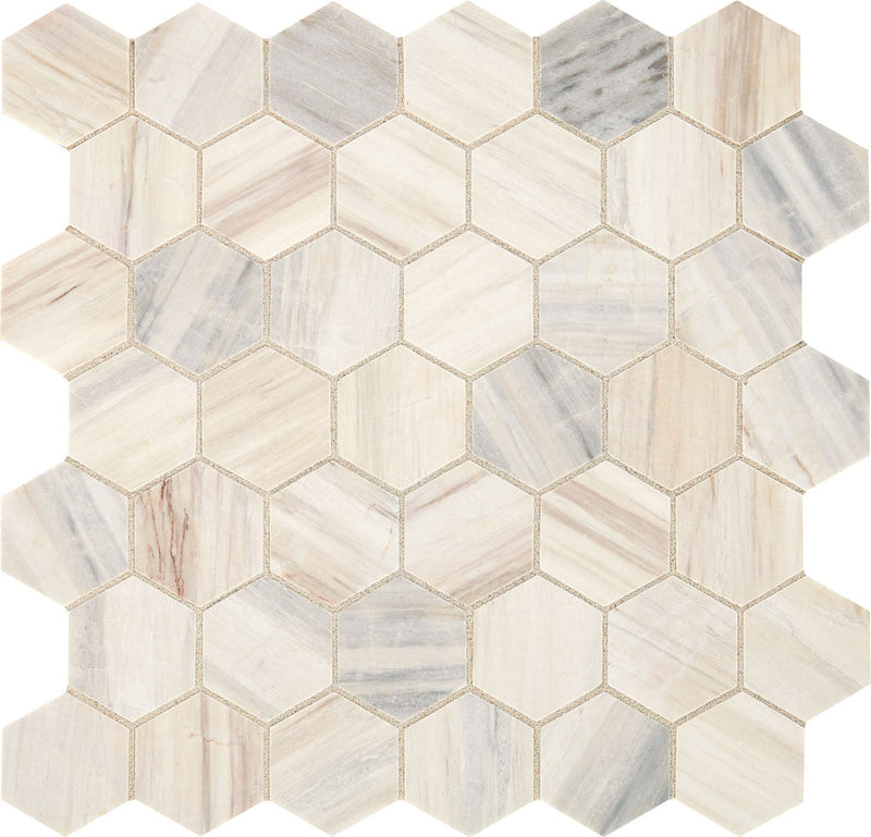 Daltile Fonte 11.68" x 11.87"-Natural Stone Mosaic-Daltile-Pier White-11.68" x 11.87"-State Tile