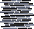 Daltile Granite Radiance Linear 12" x 13.75"-Stone & Glass Mosaic-Daltile-Absolute Black Blend-12" x 13.75"-State Tile