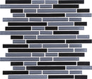 Daltile Granite Radiance Linear 12" x 13.75"-Stone & Glass Mosaic-Daltile-Absolute Black Blend-12" x 13.75"-State Tile