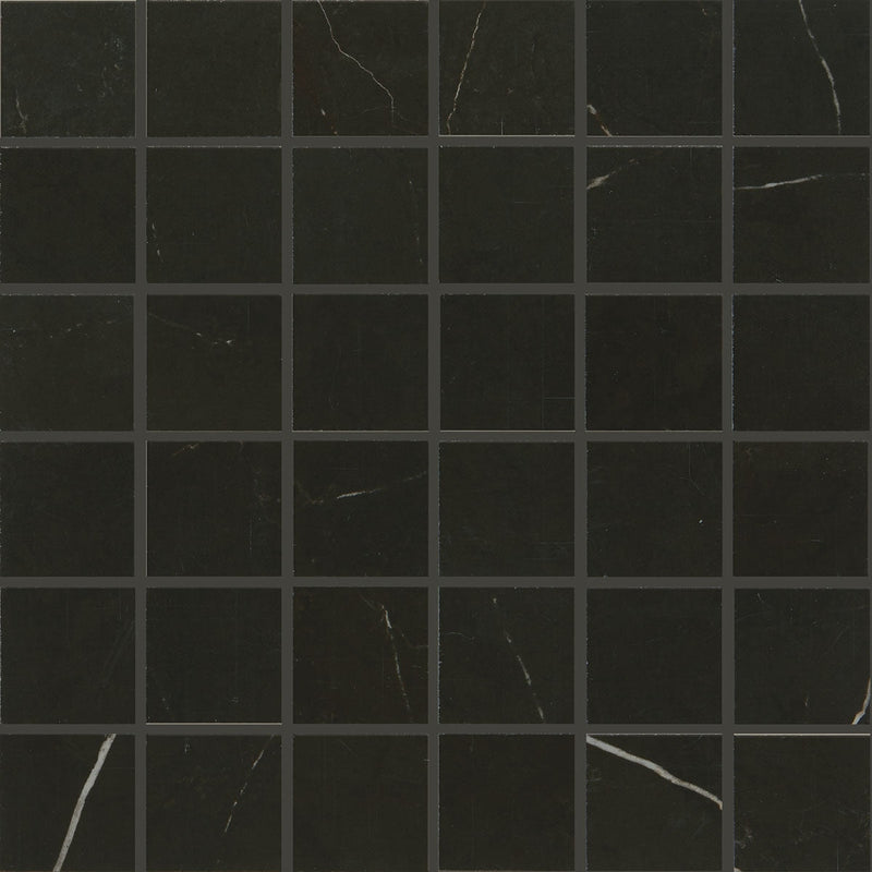 Daltile Marble Attache 2 x 2 11.75" x 11.75"-Porcelain Mosaic-Daltile-Nero-11.75" x 11.75"-State Tile
