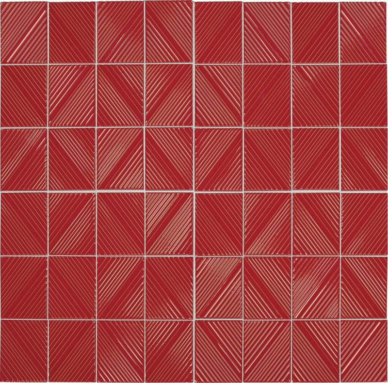 Daltile Revalia 11.75" x 15.63"-Ceramic Mosaic-Daltile-Red-11.75" x 15.63"-State Tile