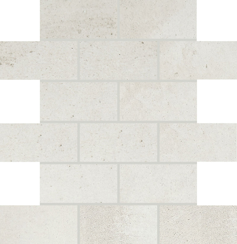 Daltile Modern Hearth 2 x 4 12" x 12"-Porcelain Mosaic-Daltile-White Ash-12" x 12"-State Tile