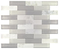 Daltile Simplystick Mosaix 11" x 11"-Stone & Glass Mosaic-Daltile-Daphne White And Glass Blend-11" x 11"-State Tile