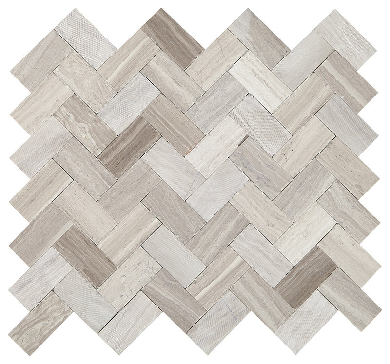 Daltile Minute Mosaix 1 x 2 11" x 11"-Natural Stone Mosaic-Daltile-Chenille White-11" x 11"-State Tile