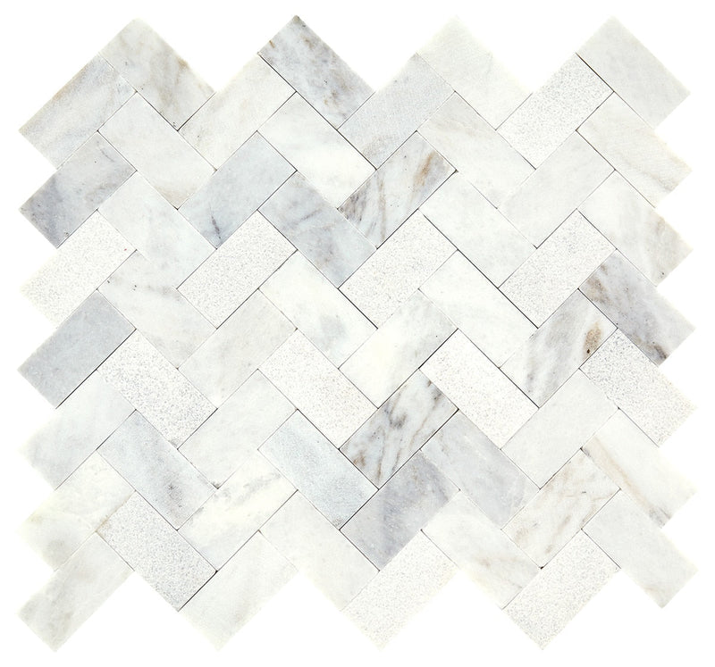 Daltile Minute Mosaix 1 x 2 11" x 11"-Natural Stone Mosaic-Daltile-Daphne White-11" x 11"-State Tile