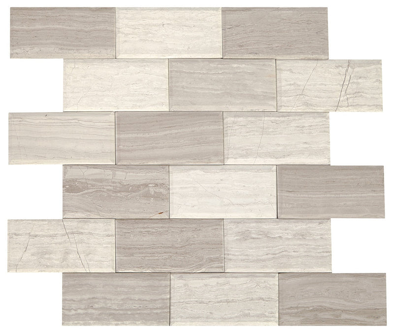 Daltile Simplystick Mosaix 12" x 12"-Natural Stone Mosaic-Daltile-Chenille White-12" x 12"-State Tile