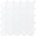 Daltile Octagon & Dot 12" x 12"-Ceramic Mosaic-Daltile-White Octagon/White Matte-12" x 12"-State Tile