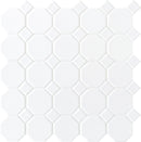Daltile Octagon & Dot 12" x 12"-Ceramic Mosaic-Daltile-White Octagon/White Matte-12" x 12"-State Tile