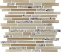Daltile Granite Radiance Linear 12" x 13.75"-Stone & Glass Mosaic-Daltile-New Venetian Gold Blend-12" x 13.75"-State Tile