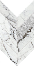Daltile Marble Attache Lavish 7" x 14"-Porcelain Mosaic-Daltile-Pearl Arabesque-7" x 14"-State Tile