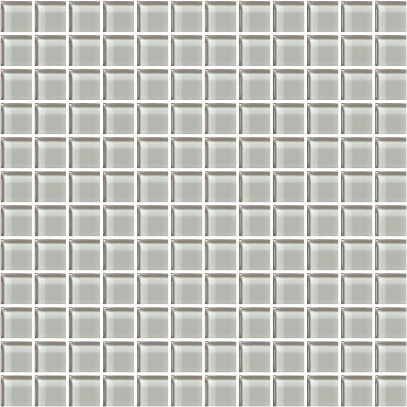 American Olean Color Appeal Mosaic 12" x 12"-Glass & Stone Mosaic-American Olean-Silver Cloud-12" x 12"-State Tile