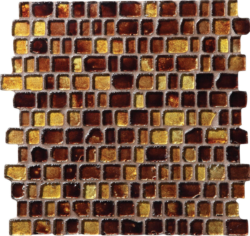 Daltile Jewel Tide 12.18" x 12.31"-Glass Mosaic-Daltile-Amber Wave-12.18" x 12.31"-State Tile