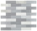 Daltile Simplystick Mosaix 11" x 11"-Stone & Glass Mosaic-Daltile-Stormy Mist And Glass Blend-11" x 11"-State Tile