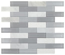 Daltile Simplystick Mosaix 11" x 11"-Stone & Glass Mosaic-Daltile-Stormy Mist And Glass Blend-11" x 11"-State Tile