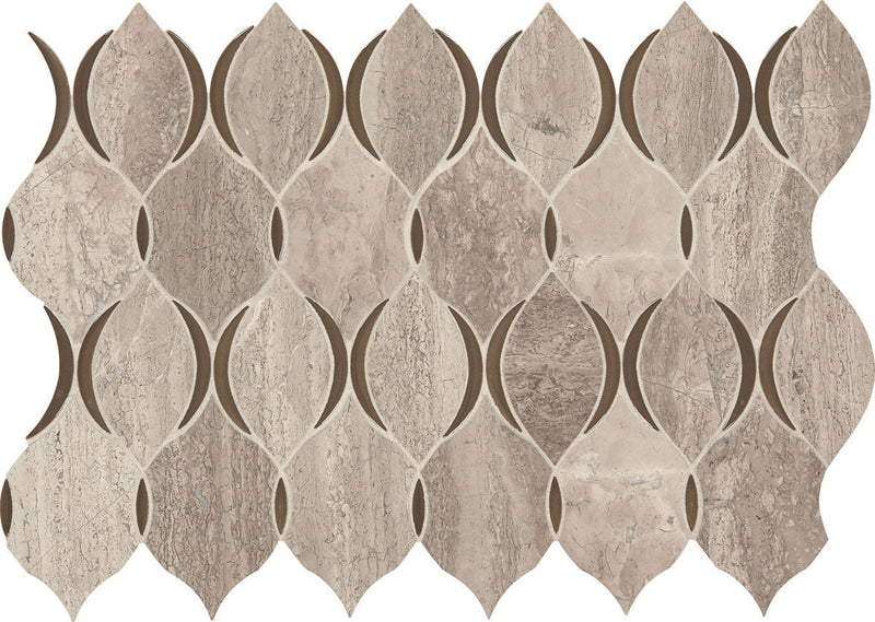 American Olean Presario 7.25" x 11.13"-Marble Mosaic-American Olean-Reverent Taupe Blend-7.25" x 11.13"-State Tile