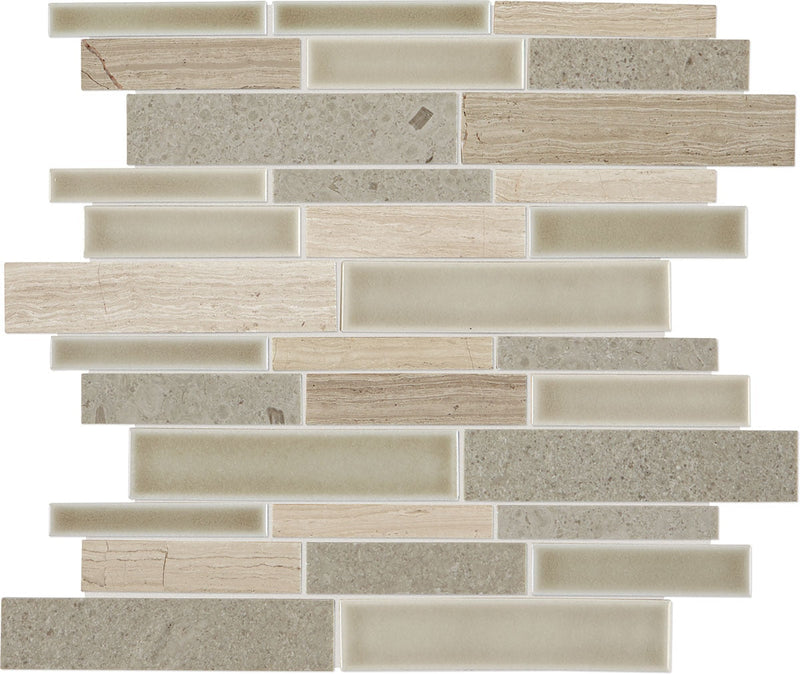 Daltile Raine 11.25" x 11.75"-Marble Mosaic-Daltile-Cumulus Grey Blend-11.25" x 11.75"-State Tile