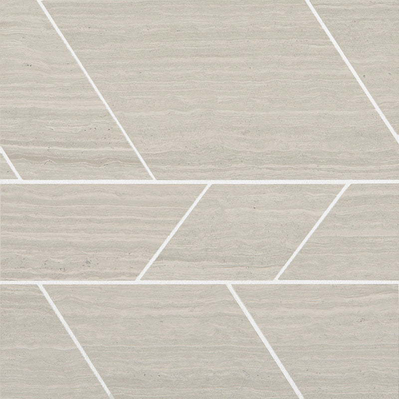 Daltile Limestone Mosaic 12" x 12"-Limestone Mosaic-Daltile-Chenille White Modern-12" x 12"-State Tile