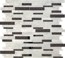 Daltile Lavaliere 11" x 13"-Natural Stone Mosaic-Daltile-Carrara White Black Antique Mirror-11" x 13"-State Tile