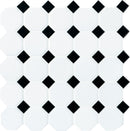 Daltile Octagon & Dot 12" x 12"-Ceramic Mosaic-Daltile-White Octagon/Black Gloss-12" x 12"-State Tile