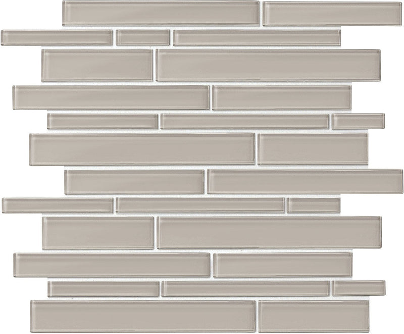Daltile Amity Linear 12" x 14"-Glass Mosaic-Daltile-Grey-12" x 14"-State Tile