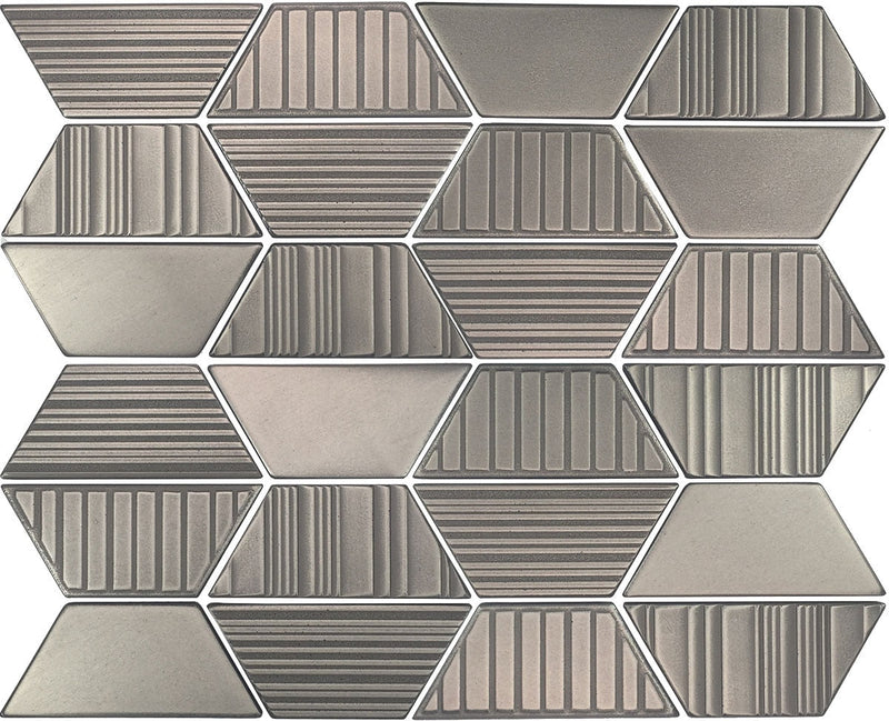 Daltile Industrial Metals 10" x 13"-Metal Mosaic-Daltile-Stainless-10" x 13"-State Tile
