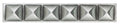Daltile Massalia Deco Pinnacle 1" x 6"-Metal Strip-Daltile-Pewter-1" x 6"-State Tile