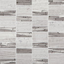 Daltile Limestone Mosaic 12" x 12"-Limestone Mosaic-Daltile-Chenille White Abstract-12" x 12"-State Tile