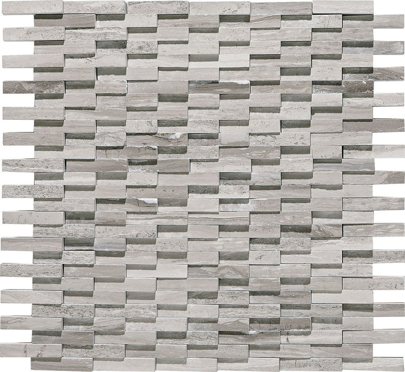 Daltile Limestone Mosaic 12" x 12"-Limestone Mosaic-Daltile-Chenille White Cladding-12" x 12"-State Tile