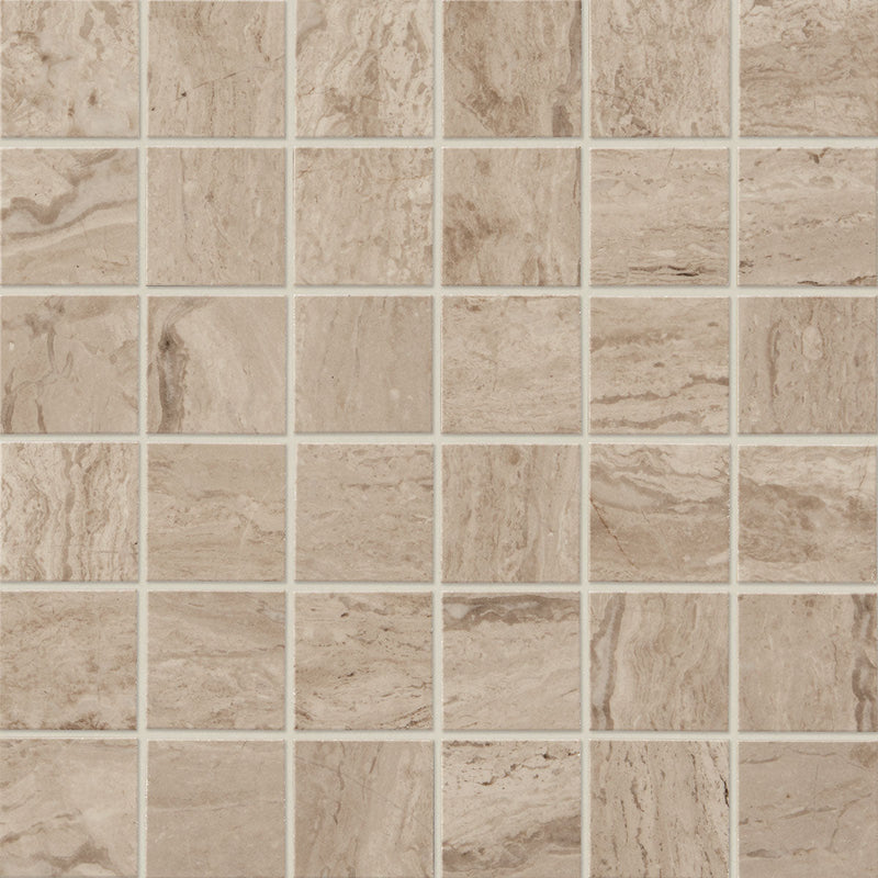 Daltile Marble Attache 2 x 2 11.75" x 11.75"-Porcelain Mosaic-Daltile-Travertine-11.75" x 11.75"-State Tile